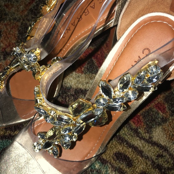 Gold Rhinestone heels - Picture 6 of 6